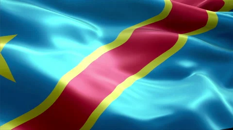 Flag Democratic Republic of the Congo Video stock 47736034