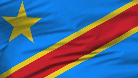 Flag of the Democratic Republic of the Congo Stock Footage 149001555
