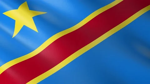 Flag of Democratic Republic of the Congo Stock Footage 150989716