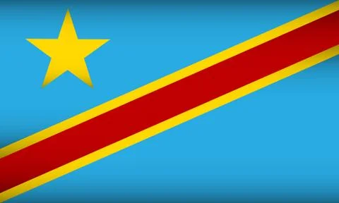 Flag of Democratic Republic of the Congo. Stock-Illustration