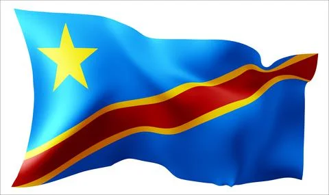 The flag of the Democratic Republic of the Congo. イラスト素材