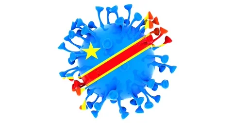 Flag of the Democratic Republic of the Congo on Seamless looping 3D animation Stock Footage 166461645
