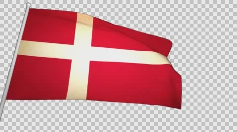 Flag Denmark 01 Stock Footage 61712677