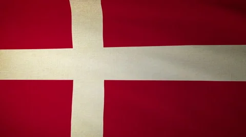 Flag Denmark 04 Stock Footage 61687055