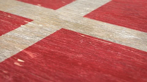 Flag Of Denmark. 1080p, 60fps Stock Footage 117044113