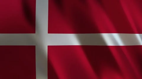 Flag of Denmark, 3D Render Stock Footage 275571007