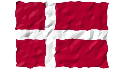 Flag of Denmark 3D Wallpaper Animation 스톡 동영상 80953380