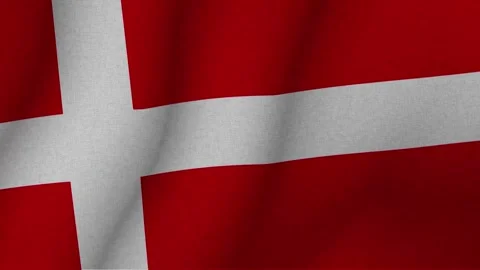 The flag of Denmark. The evolving 3d national flag of Denmark. 1080p HD Stock-Footage 271492627