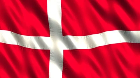 Flag of Denmark Stock Footage 2554763