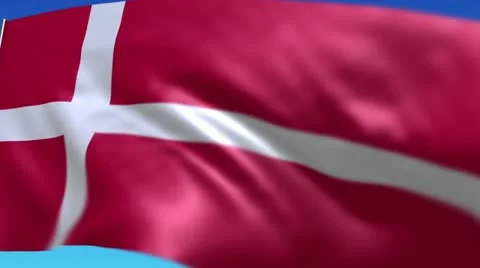 Flag of Denmark Stock Footage 10849506