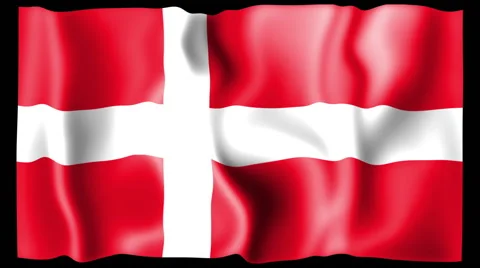 Flag of Denmark Stock Footage 46611971