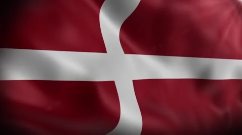 Flag of Denmark Stock Footage 48317713