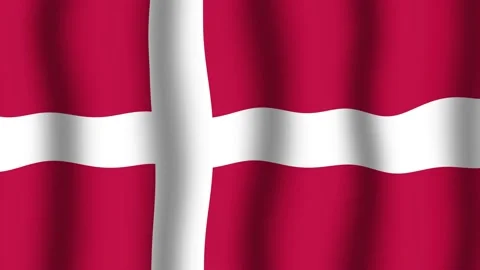 Flag of Denmark Stock Footage 175724854