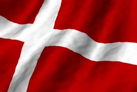 The flag of Denmark Stock Footage 291754732