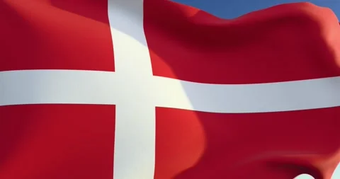 Flag of denmark Stock Footage 300022968