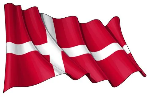 Flag of Denmark Stock Illustration