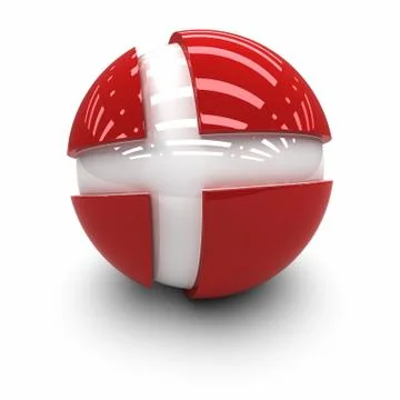 Flag of denmark Stock Illustration