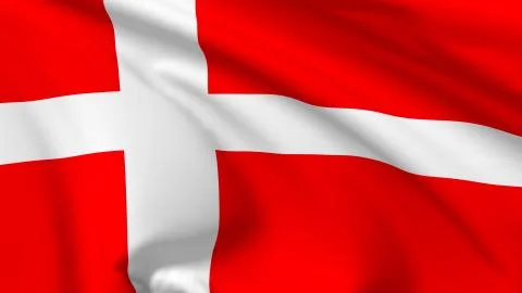 Flag of denmark Illustrazione stock
