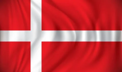 Flag of Denmark Stock Illustration