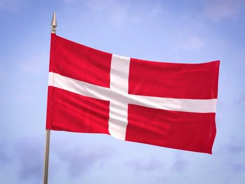 Flag of Denmark Stock Illustration