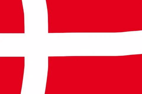 Flag of Denmark. Official colors. Correct proportion. Correct color 스톡 일러스트