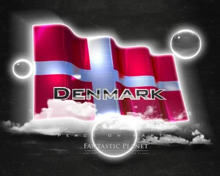 Flag Denmark quality designer flag Stock Illustration