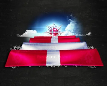 Flag Denmark quality designer flag Stock Illustration