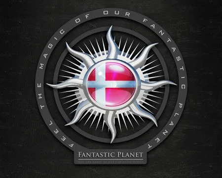 Flag Denmark quality designer flag イラスト素材