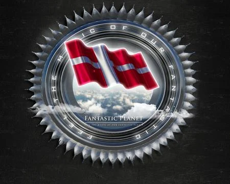 Flag Denmark quality designer flag Stock Illustration