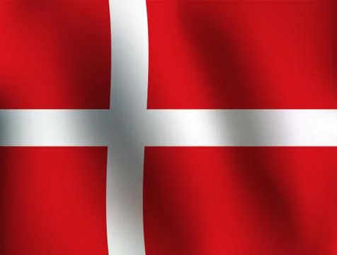 Flag of Denmark - Vector Illustration Stock Illustration