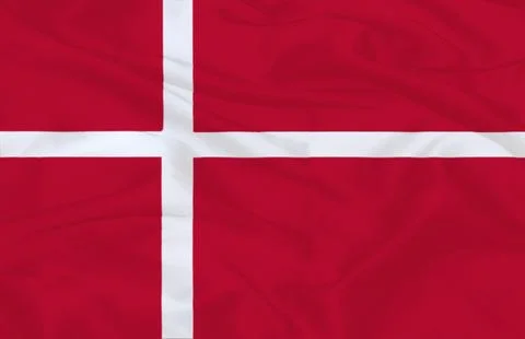 Flag of Denmark Waving Stock Illustration