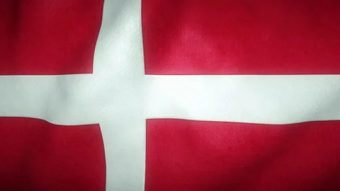 Flag of denmark waving in the wind Stock-Footage 125827963