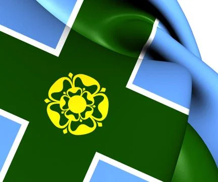 Flag of derbyshire Stock Illustration