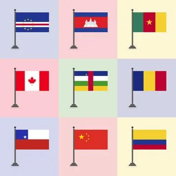 Flag Design Template Design Stock Illustration