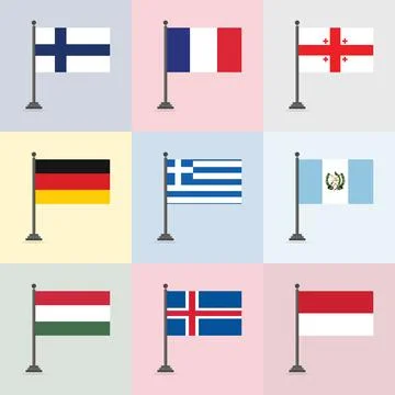 Flag Design Template Design Stock Illustration