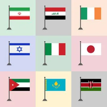 Flag Design Template Design Stock Illustration