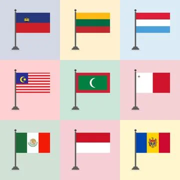 Flag Design Template Design Stock Illustration