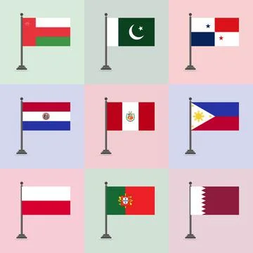 Flag Design Template Design Stock Illustration