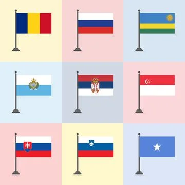 Flag Design Template Design Stock Illustration