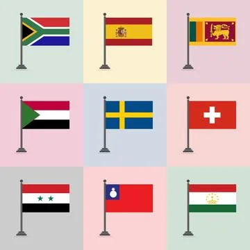 Flag Design Template Design Stock Illustration