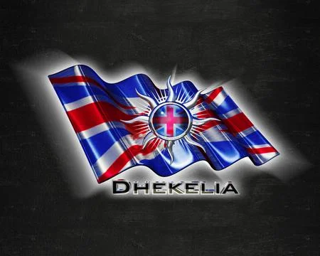 Flag Dhekelia quality designer flag Stock Illustration