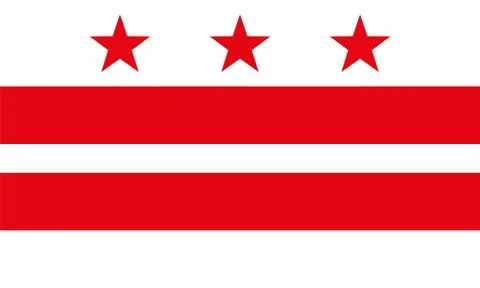 Flag of the District of Columbia Stock Illustration