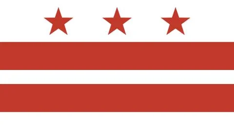 Flag of the District of Columbia Stock Illustration