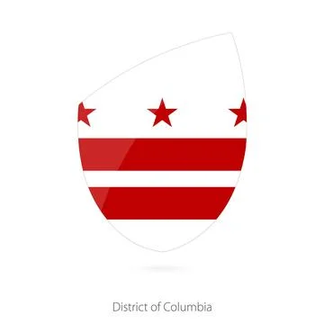 Flag of District of Columbia. Stock-Illustration