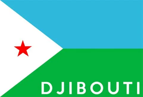Flag of djibouti Illustrazione stock