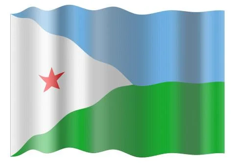 Flag of Djibouti Stock Illustration