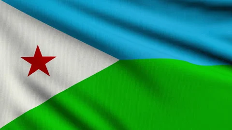 Flag of Djibouti looping Video stock 33805934