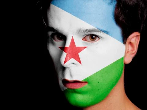 Flag of djibouti Stock Photos
