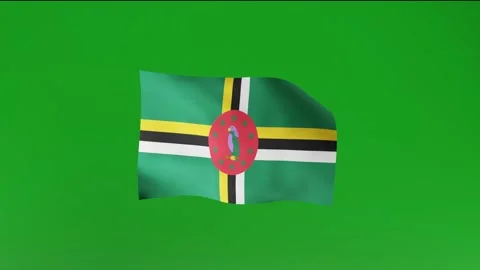 Flag of Dominica Stock Footage 162025672