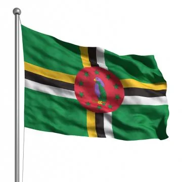 Flag of dominica Stock Illustration